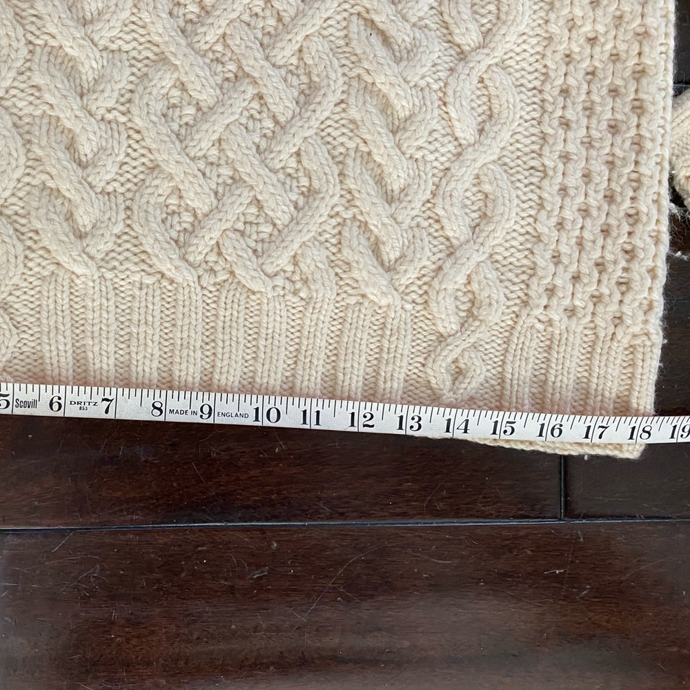 J. Crew Cream Cable Knit Turtleneck Sweater - Picture 6 of 8